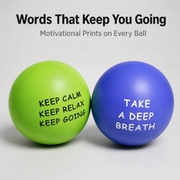 Balles anti-stress motivantes, lot de 4, avec citations inspirantes, en mousse souple à presser, YES I CAN DO IT, pour calmer le bureau