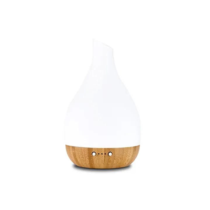 Difusor de aroma de óleo essencial, bambu de vidro para decoração caseira, umidificador, luz quente, design de alta qualidade, 180ml