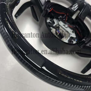 Volant de direction pratique en fibre de carbone et cuir avec LED, en promotion, pour BMW Série 3, Série 5, F10, F20, F30, F90, F01, F02 - Product Image 5
