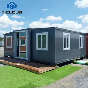 20ft 40ft Úc Granny phẳng prefab container mở rộng nhà ở biệt thự sang trọng 3 phòng ngủ đúc sẵn nhà di động