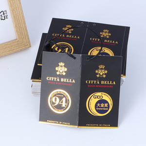 Personalised <strong>Custom</strong> Gold Foil Wine Bottle Neck <strong>Tag</strong> Luxury Cardboard Cellar Paper <strong>Custom</strong> Size Name Hang Hanging <strong>Tag</strong> Label <strong>String</strong> - Product Image 6