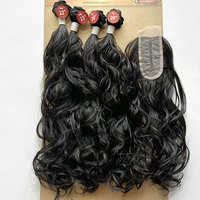 Extensions de cheveux synthétiques Eonian Packet Protein Fiber Bundles 4 ou 6 pièces, lisses Yaki ou ondulés KC, double trame machine