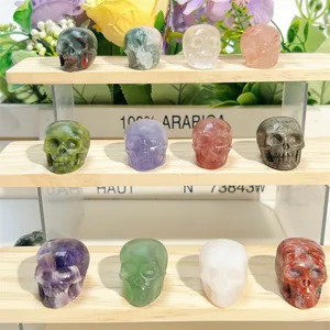 Crystal Crafts Small Size Carving Polishing Yooperlite Mixed Mini Skulls For Healing Decoration
