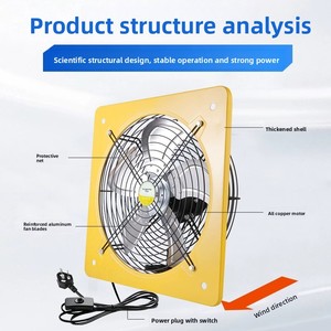 औद्योगिक और घरेलू खिड़की के निकास प्रशंसक एल्यूमीनियम मिश्र धातु ब्लेड के साथ किराए के उपयोग के लिए शक्तिशाली रसोई रेंज हुड - Product Image 6