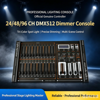 Console de mixage d'éclairage professionnelle DMX512 24/48/96 canaux, contrôleur de gradation de scène, carte de gradation précise pour DJ, mariage, théâtre, club