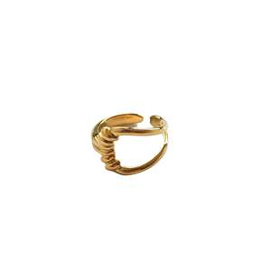 Fashion <b>Ring</b> 316L Stainless Steel PVD Gold Plating Sustainable Resistant Minimalist Design - Product Image 1