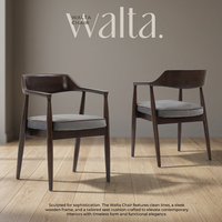 Chaise de salle à manger moderne en bois massif avec siège rembourré en microfibre, fauteuil marron, meubles de salle à manger