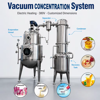 Équipement de récupération d'alcool électrique en acier inoxydable, concentrateur sous vide, chauffe-évaporateur pour aliments, boissons et jus