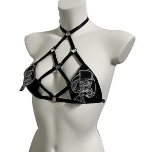 Nuevas mujeres BDSM vendaje arnés <span class=keywords><strong>Top</strong></span> Strap arnés sujetador Halloween Rave Ball traje Lencería ahueca hacia fuera Sexy elástico jaula sujetador - Product Image 2