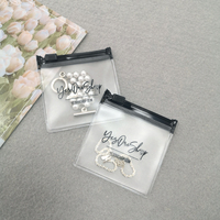 Logotipo personalizado pendiente collar anillo embalaje bolsa transparente joyería Ziplock Zip Lock cremallera plástico Pvc Wbusinessspvc reciclable