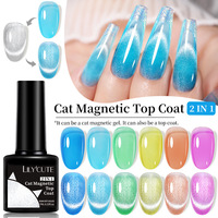 2024 nouveau gros 2 en 1 vernis à ongles chat magnétique couche de finition magique oeil de chat Gel fournitures pour ongles personnalisé marque privée UV