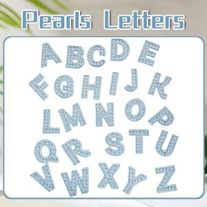 Nuevo Parche Autoadhesivo de 5.5CM, Estilo Elegante, con Letras de Perlas en Rosa, Blanco y Azul, para Decorar Ropa, Bolsos y Sombreros - Product Image 2