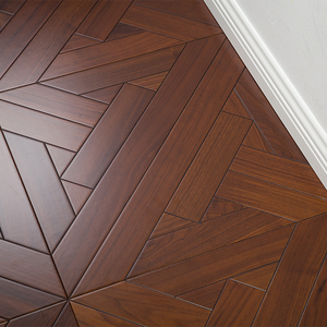 Parquet en bois de noyer AVANTIMORA 3D Surface E0 E1 Silencieux CE Brillant Grade AB 15mm 16mm 20mm Multicouche T&G pour Club House - Product Image 2