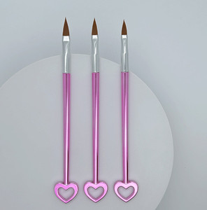 Lot de 3 pinceaux à ongles en forme de cœur, stylos de sculpture colorés, pinceaux de luminothérapie, ensemble de pinceaux pour vernis à ongles - Vente en gros - Product Image 5