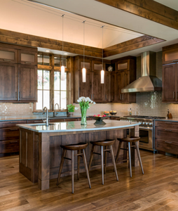 Luxury Rustic Style Shaker Kitchen Cabinet Solid Wood Furniture Set And Whole House Furniture Customization