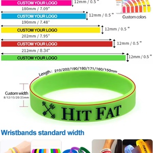 Wholesale Customize Your Own Rubber Bracelet Wristband with Promotional Event Advertising Gift Embossed Silicone Wristband - Product Image 2