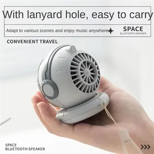 Có thể sạc lại cyberpunk thiết kế máy tính xách tay bàn Bluetooth Loa LED ánh sáng bóng hình dạng woofer ngoài trời hộp loa - Product Image 4