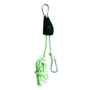 反光条发光绳1/4 ”绳锁系重型绳棘轮，用于带登山扣钩的遮阳篷