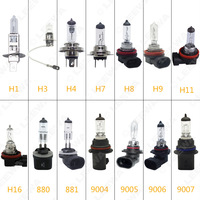 Bombillas Halógenas de Luz Blanca Cálida de 12V para Faros Delanteros de Automóviles H1/H3/H4/H7/H8/H11, Lámparas de Cuarzo para Autos