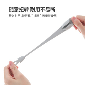 FaSoLa Silicone Cable Clip Grey Self-Adhesive Wire Management Organizer for Phone Charging Cord Power Cord Fixing - Product Image 5
