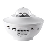 Mini projecteur d'étoiles LED, haut-parleur Bluetooth, décoration de fête à domicile, multicolore avec télécommande, lampe rotative, cadeaux de fête