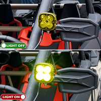 Rétroviseurs latéraux en aluminium Yongjin UTV compatibles avec barre anti-roulis de 1,75 à 2 pouces pour Polaris RZR tous modèles, pour Can-Am X3, pour Honda/Talon/Pioneer 1000