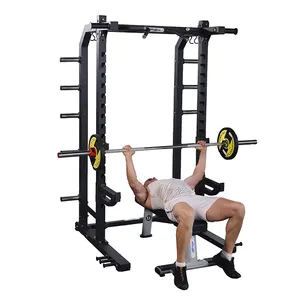 Fitness geräte trainieren multifunktion ale Power Cage Squat Rack Schulter Brust Bein presse Smith Maschine Half Squat Rack