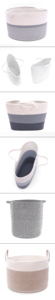 Accueil Boîte À La Main avec Poignées De Rangement Gigognes Bacs Jouet de Corde de Coton Panier À Linge - Product Image 6
