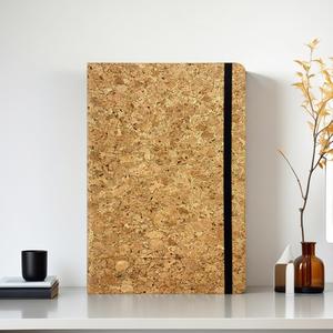 Custom A5 Size 100 Pages Cork Embossed Notebook Beautifully Printed Lined with Ribbon PP Cover Saddle Stitching Sewing Binding - Product Image 2