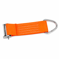 Sangle d'arrimage robuste à haute résistance avec fixation E-track et anneau en D en sangle polyester pour la logistique de remorques et la fixation sécurisée des charges