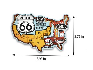 RH California Road Trip Themed Souvenir Fridge Magnet-Vintage Beetle Surfboard Shape Iron <strong>Sheet</strong> Waterproof Digital <strong>Magnetic</strong> - Product Image 5