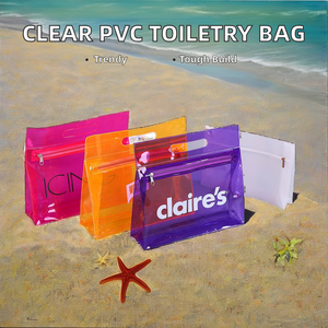 Bolsas de Plástico Personalizadas para Empaque de Cosméticos, Bolsa de Maquillaje de PVC Transparente, Bolsas de Plástico para Cuidado de la Piel y Lavado Corporal - Product Image 3