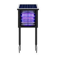 Lampe anti-moustiques solaire 3000V, étanche IP65, triple attractif biomimétique UV, sans produits chimiques, pour le contrôle des nuisibles dans le jardin