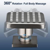 Jet de douche carré moderne en laiton massif haute pression à fixation murale pour massage spa, 4 pièces, nickel brossé, Homedec HD-031523, garantie 5 ans