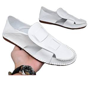 Tongs pour hommes pour l'été, décontractées, respirantes et à semelle souple, tongs tendance en cuir - Product Image 4