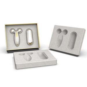 Hot Bán Tái Chế Giấy Bột Giấy Chăm Sóc Da Đặt Bao Bì Phân Hủy Sinh Học Bã Mía Bột Giấy Khuôn Cho Chăm Sóc Da Cụ Làm Đẹp - Product Image 1