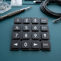 Boutons de clavier en caoutchouc silicone de haute qualité, moules numériques pour télécommande, en élastomère, avec légende gravée au laser, revêtement GR608 TW Cross