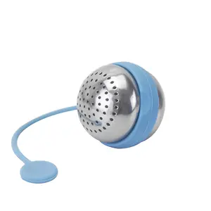Food Grade Reusable Silicone Mesh Filter Stainless Steel Tea Ball Strainer