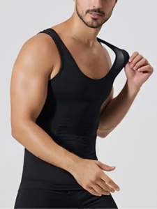 Débardeur de sport pour homme personnalisable, taille <span class=keywords><strong>XL</strong></span>, en coton épais, sans manches, respirant, pour la course à pied, le musculation, le sport - Product Image 4