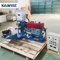 Machine extrudeuse d'aliments pour animaux de compagnie au diesel pour chiens, chats, poissons flottants, équipement de traitement des aliments pour animaux de ferme avec moteur puissant