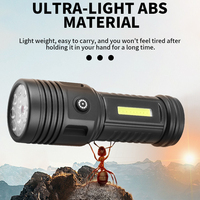 COB 12 * LED lampe de poche extérieure batterie intégrée haute lumen torche aimant Clip côté COB lumière étanche ABS pour travail réparation Garage