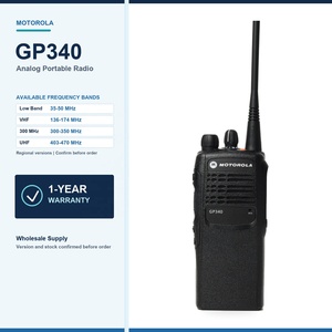 Original <strong>Motorola</strong> GP340 Analog Portable Radio VHF 5W or UHF 4W 16 Channels IP54 for Business Team Wholesale Full Kit - Product Image 1