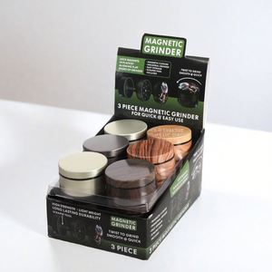 Molino de Hierbas de Plástico CANNA al por Mayor, Accesorios para Fumar, Molinillo de Hierbas de 55 mm y 2 Capas con Diseño de Madera - Product Image 5
