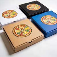 Boîte à pizza fine blanche automatique avec logo personnalisé, revêtement en argile, 9, 10, 12, 15, 16 pouces, pour livraison à emporter, la plus vendue