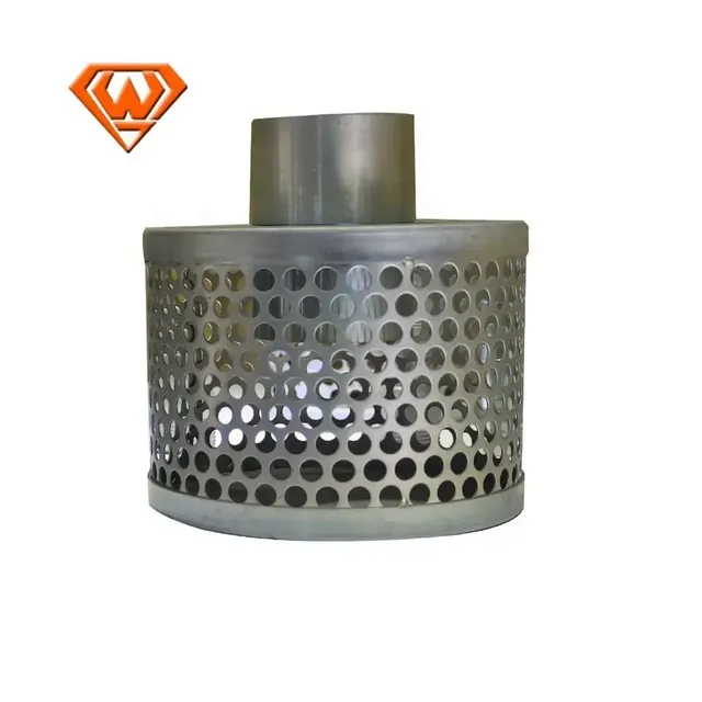 Steel Pump Round Water Hole Basket Strainer Suction Hose Strainers