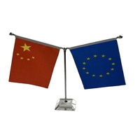 Drapeau double face de table d'usine de Changzhou, drapeau de vente populaire