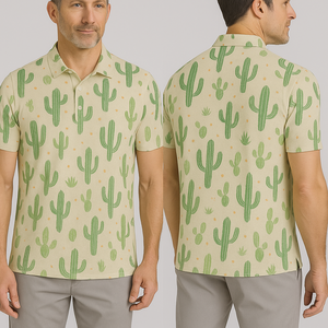 Camisetas de Golf Personalizadas al por Mayor con Logotipo 2025, de Spandex y Poliéster para Hombre, de Manga Corta, Estampadas para Verano - Product Image 2