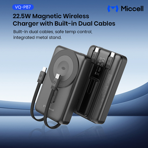 Banco de Energía Magnético Miccell de 10000 mAh con Cables USB-C Integrados, Carga Rápida de 22.5 W, <span class=keywords><strong>Cargador</strong></span> Portátil <span class=keywords><strong>para</strong></span> iPhone, Ideal <span class=keywords><strong>para</strong></span> Viajes - Product Image 5