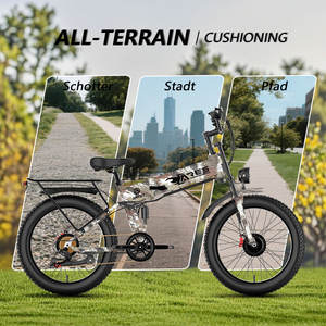 Bicicleta Eléctrica Híbrida AMYET Fast de 24 Pulgadas con Llantas Gruesas, Alta Velocidad, Suspensión Completa, Todoterreno, Motor Trasero, Stock en Almacén de la UE/EE. UU. - Product Image 6