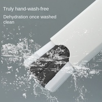 Mini serpillière absorbante pour toilettes et cuisine, lavage mains libres pour les personnes paresseuses, panier en plastique, chiffon de rechange spécial